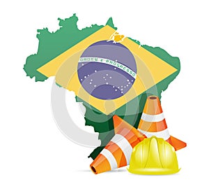 Brazil under construction concept