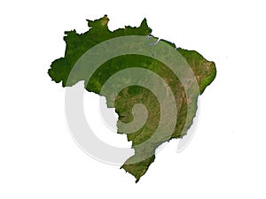 Brazil On White Background