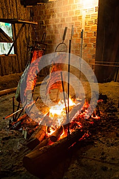 Brazilian Barbecue also known as Churrasco made by Gauchos, Brazil photo
