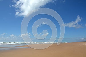 The brazilian beach Orla de Atalaia in the capital,Aracaju,Sergipe