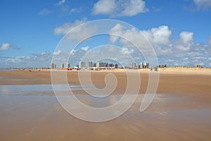 The brazilian beach Orla de Atalaia in the capital,Aracaju,Sergipe