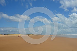 The brazilian beach Orla de Atalaia in the capital,Aracaju,Sergipe