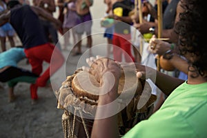 Brazilian Capoeira Circle with Musicians and Spectators photo