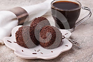 Brazilian chocolate truffle bonbon brigadeiro