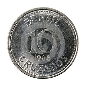 10 brazilian cruzeiro coin 1988 obverse photo