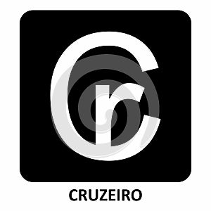 Brazilian Cruzeiro currency symbol