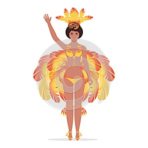 Brazilian dancer at the carnival. Illustration -2.