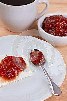 Brazilian dessert Romeo and Juliet, goiabada jam of guava and ch