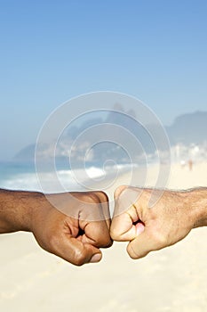 Brazilian Diversity Interracial Hands Together Rio Brazil