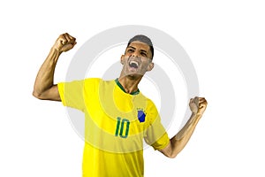 Brazilian fan soccer vibrant person