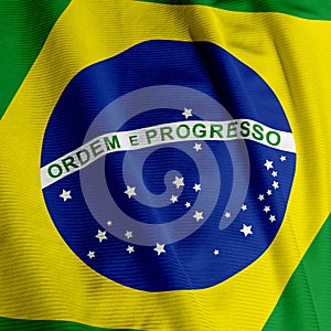 Brazilian Flag Closeup