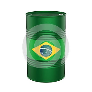 Brazilian Flag Oil Barrel