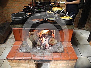 Brazilian Food - wood stove