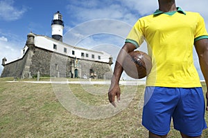 Brazilian Football Player Salvador Lighthouse with Soccer Ball