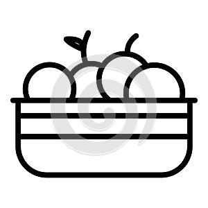 Brazilian fruit icon outline vector. Dish baked