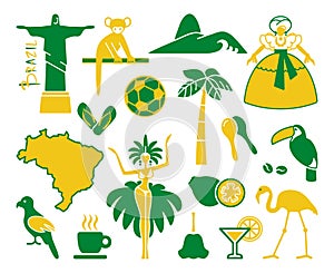 Brazilian icons. Vector illustration