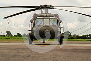 Brazilian militar helicopter frontal part photo