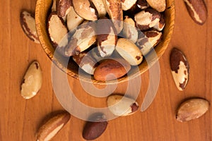 Brazilian Nuts into a bowl. Castanha do Para photo