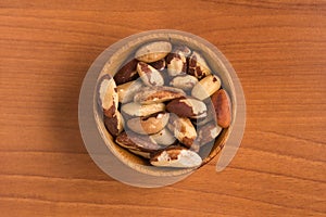 Brazilian Nuts into a bowl. Castanha do Para photo