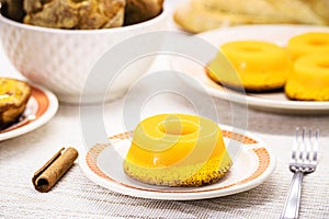 Brazilian quindim is a typical sweet from the northeast, It corresponds to the Portuguese recipe known as brisa-do-Lis