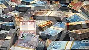 Brazilian Real Banknote Bundles Money Brazil Currency R$ BRL photo