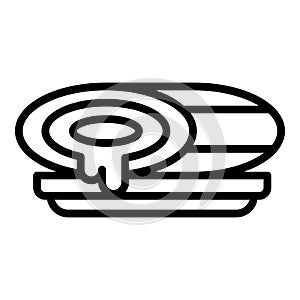 Brazilian roll icon outline vector. Meat bowl