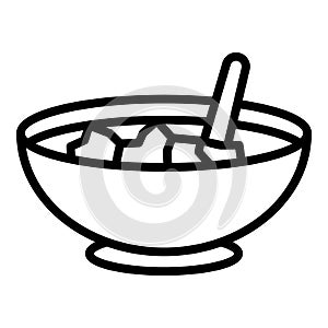 Brazilian salad icon outline vector. Food meat