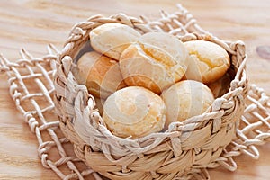 Brazilian snack cheese bread (pao de queijo)