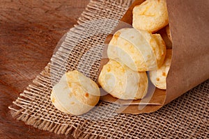 Brazilian snack cheese bread (pao de queijo)