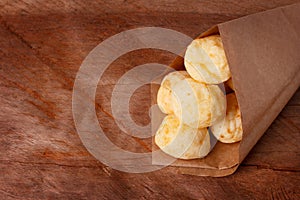 Brazilian snack cheese bread (pao de queijo)