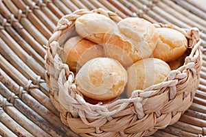 Brazilian snack cheese bread (pao de queijo)