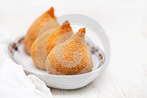 Brazilian snack. Coxinha de Frango.