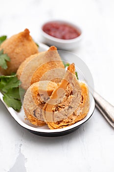 Brazilian snack coxinha de frango on dish