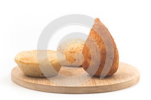 Brazilian Snack. Empadinha, Cheese Bread and Chicken Coxinha