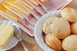 Brazilian snack pao de queijo (cheese bread)