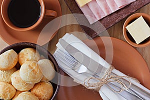 Brazilian snack pao de queijo (cheese bread)