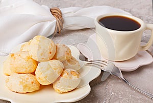 Brazilian snack pao de queijo cheese bread