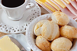 Brazilian snack pao de queijo (cheese bread)