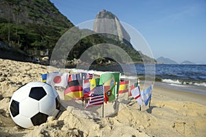 Brazilian Soccer International Flags Beach Football Rio de Janeiro