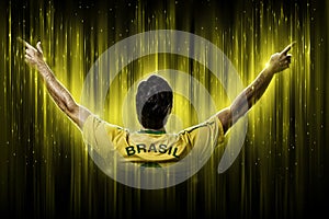 Brazilian soccer player Brazilian soccer player, on a yellow and black background