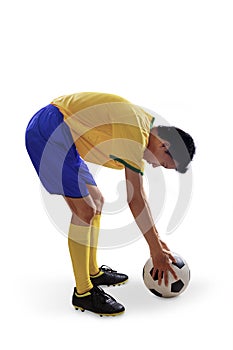 Brazilian soccer player put soccer ball 1