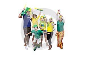 Brazilian supporters celebrating photo