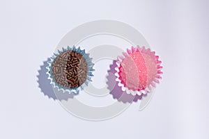 Brazilian sweets: Brigadeiro and Bicho de Pe. Children birthday photo