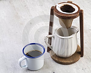 Brazilian tradicional cloth coffee filtering