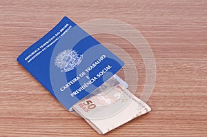 Brazilian work document and social security document (carteira d