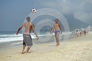 Brazilians Playing Altinho Beach Football Rio de Janeiro Brazil