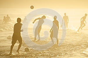 Brazilians Playing Altinho Keepy Uppy Beach Football Rio photo