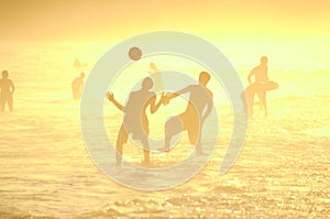 Brazilians Playing Altinho Keepy Uppy Futebol Beach Soccer Football