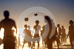 Brazilians Playing Altinho Keepy Uppy Futebol Beach Soccer Football