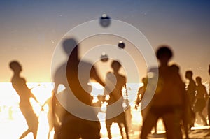 Brazilians Playing Altinho Keepy Uppy Futebol Beach Soccer Football